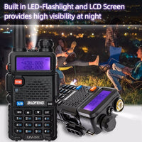 HKM-782995 Baofeng UV-5R Dual-Band Walkie Talkies with 128 Channels and Emergency Features