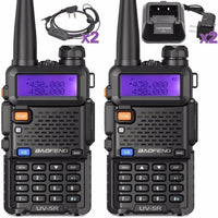 HKM-782995 Baofeng UV-5R Dual-Band Walkie Talkies with 128 Channels and Emergency Features