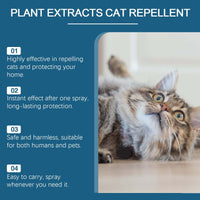 HKM-7830077 Indoor Cat Drive Spray - Pet Insect Repellent with Rosemary, Citrus, Garlic, and Mint Extracts - 100ml
