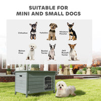 HKM-7830461 Elegant Indoor Dog Kennel with Removable Bottom, Wire Door & Lock - Fits Small Dogs Up to 22 lbs