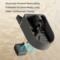 HKM-7830589 2-in-1 Automatic Cat Feeder and Water Dispenser for Dogs and Cats, 1L Water Capacity, 2L Food Capacity