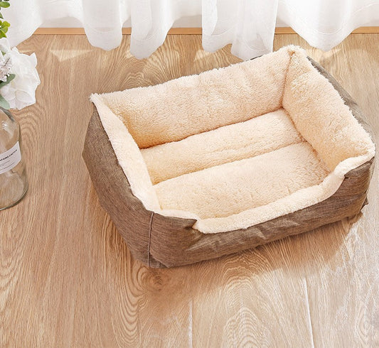 HKM-7830845 Four Seasons Universal Pet Kennel Mat in Soft Fleece for Comfort and Warmth
