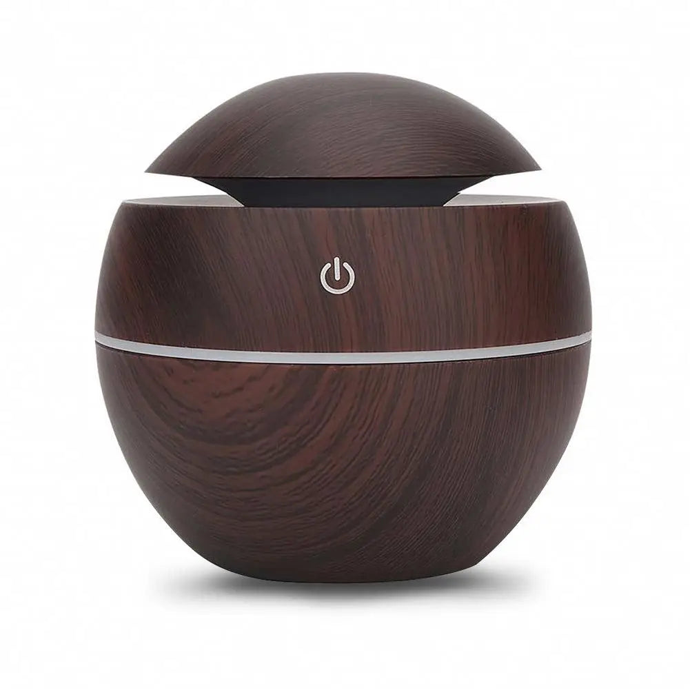 HKM-783123 Ultrasonic Wood Grain Humidifier for Aromatherapy - Mini LED Humidifier for Home Use