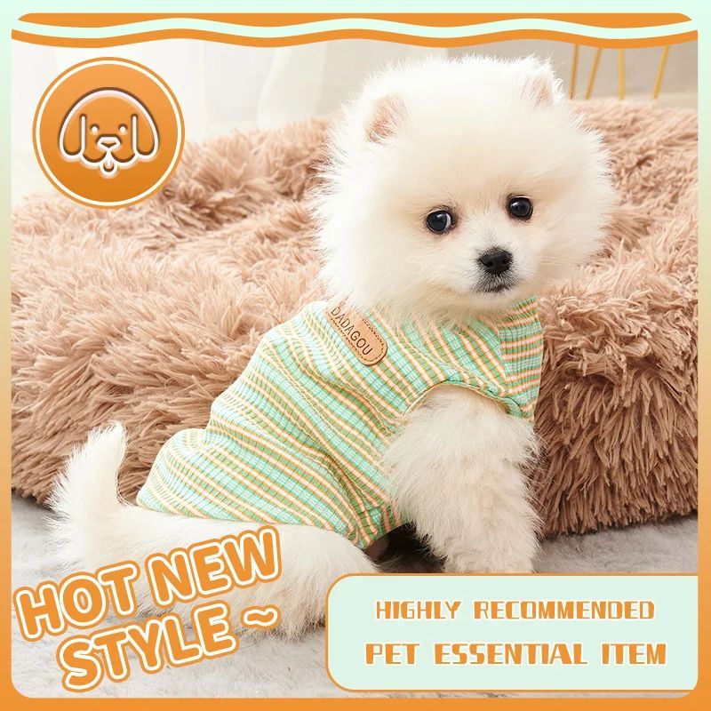 HKM-7832381 Spring Summer Dog Cooling Vest Cotton T-Shirt for Small and Medium Breeds