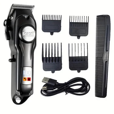 HKM-783251 Cordless Mini Electric Hair Trimmer XY-8118B for Men with USB Charging and LCD Screen