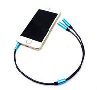 HKM-783315 3.5 mm Audio Splitter Cable - 1 Male to 2 Female Headphone Adapter for Car, Phone, Tablet, and MP3