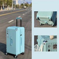 HKM-783315 Unisex Hard Suitcase Luggage with Cup Holder and 3 Handles