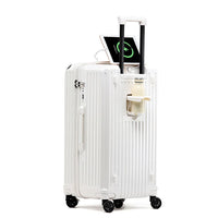 HKM-783315 Unisex Hard Suitcase Luggage with Cup Holder and 3 Handles