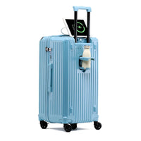 HKM-783315 Unisex Hard Suitcase Luggage with Cup Holder and 3 Handles
