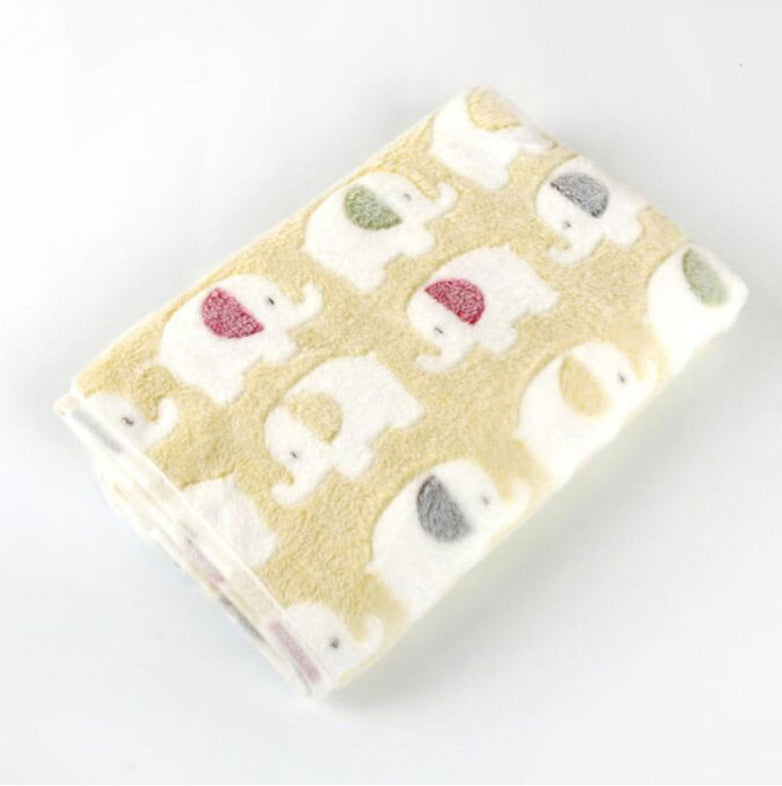 HKM-7833405 Cozy Coral Fleece Cat Kennel Blanket in Various Adorable Designs and Sizes