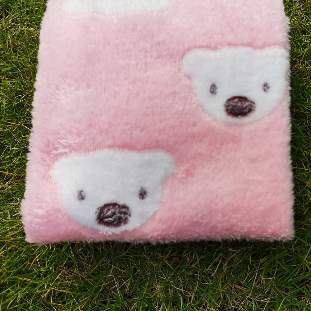 HKM-7833405 Cozy Coral Fleece Cat Kennel Blanket in Various Adorable Designs and Sizes