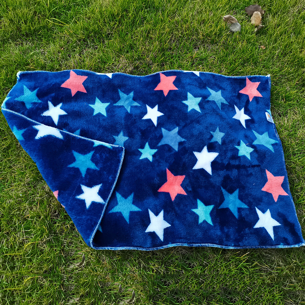 HKM-7833405 Cozy Coral Fleece Cat Kennel Blanket in Various Adorable Designs and Sizes