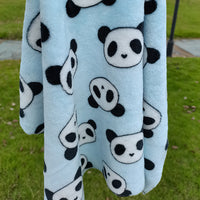 HKM-7833405 Cozy Coral Fleece Cat Kennel Blanket in Various Adorable Designs and Sizes