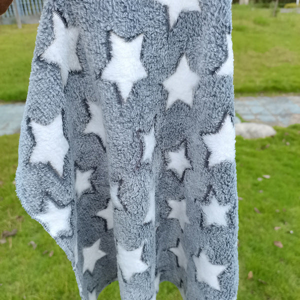 HKM-7833405 Cozy Coral Fleece Cat Kennel Blanket in Various Adorable Designs and Sizes