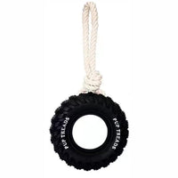 HKM-7834045 Durable Interactive Chew Toy for Large Dogs - Tough Rubber Tire Design for Anxiety Relief and Oral Health