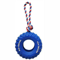 HKM-7834045 Durable Interactive Chew Toy for Large Dogs - Tough Rubber Tire Design for Anxiety Relief and Oral Health