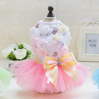 HKM-7834173 Spring-Summer Dog Tutu Dress in Cotton and Lace, Perfect for Your Princess Pup