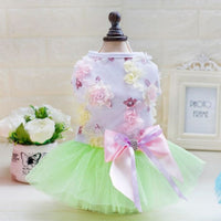 HKM-7834173 Spring-Summer Dog Tutu Dress in Cotton and Lace, Perfect for Your Princess Pup