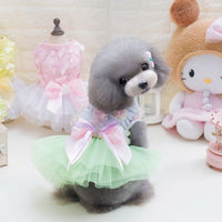 HKM-7834173 Spring-Summer Dog Tutu Dress in Cotton and Lace, Perfect for Your Princess Pup