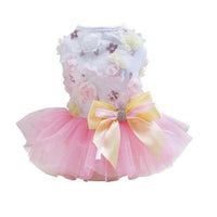 HKM-7834173 Spring-Summer Dog Tutu Dress in Cotton and Lace, Perfect for Your Princess Pup