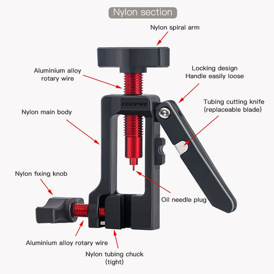 HKM-783443 Precision Bicycle Oil Needle Tool for Oil Disc Five Wire Insertion and Ejection