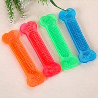 HKM-7835197 Transparent PVC Flat Bone Dog Toy - Flexible, Non-Toxic, Bite-Resistant Design for Small to Large Dogs