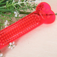 HKM-7835197 Transparent PVC Flat Bone Dog Toy - Flexible, Non-Toxic, Bite-Resistant Design for Small to Large Dogs