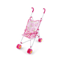 HKM-783571 Pink Metal Doll Carriage Pram Stroller Toy for Ages 2-4