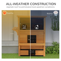 HKM-7836605 Cozy Outdoor Cat House with Jump Platforms and Multiple Entrances