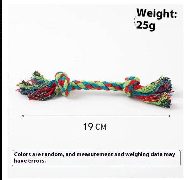 HKM-7837373 Durable Cotton Rope Dog Toy for Puppies - Bite-Resistant and Great for Chewing