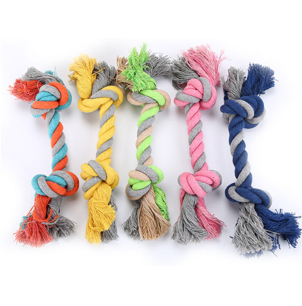 HKM-7837373 Durable Cotton Rope Dog Toy for Puppies - Bite-Resistant and Great for Chewing
