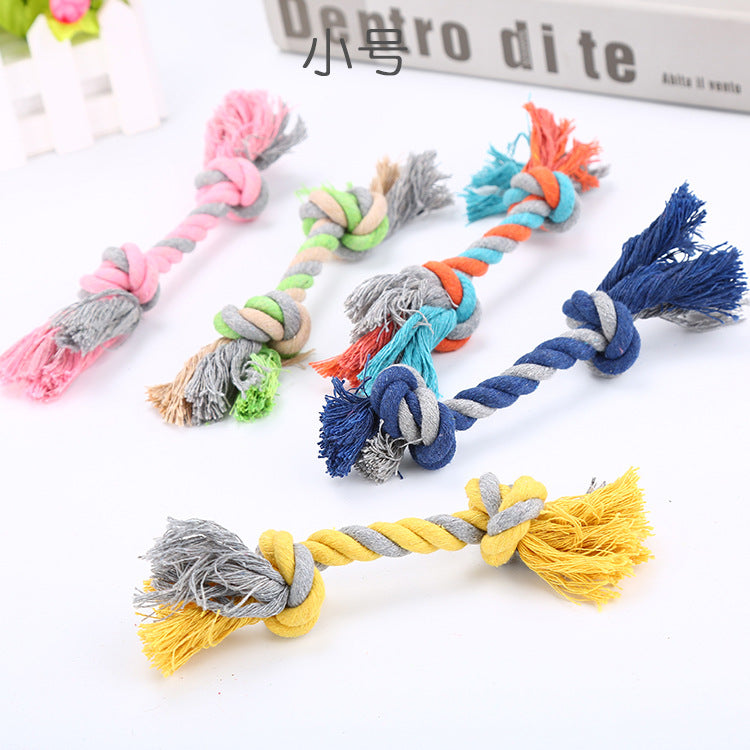 HKM-7837373 Durable Cotton Rope Dog Toy for Puppies - Bite-Resistant and Great for Chewing