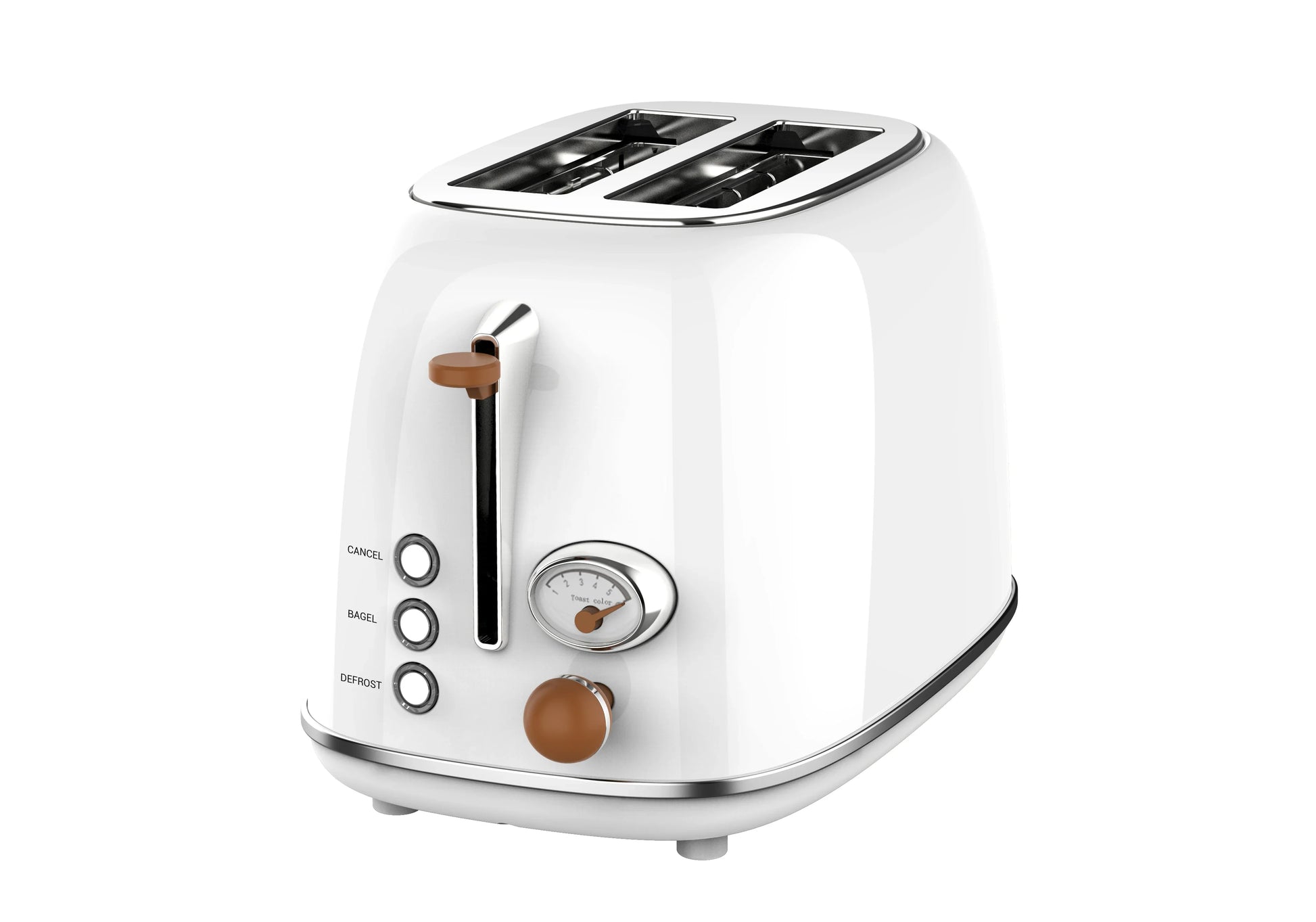 HKM-783827 Retro 2-Slice Stainless Steel Electric Pop-Up Toaster with Grill Function