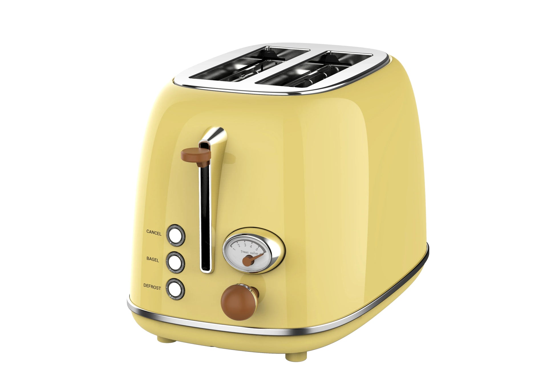 HKM-783827 Retro 2-Slice Stainless Steel Electric Pop-Up Toaster with Grill Function