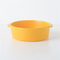 HKM-7838525 Ceramic Medium Dog Food Bowl with Anti-Scalding Double-Ear Design - Available in Green, Dark Blue, Avocado Green, and Yellow