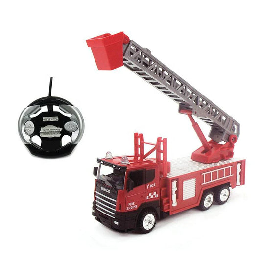 HKM-783891 1:43 Scale Metal RC Die-Cast Fire Truck Remote Control Toy for Kids 5-7 Years