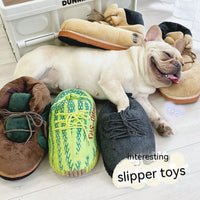HKM-7839165 Plush Big Dog Shoe Toy for Cats - Large Pillow Pet Toy