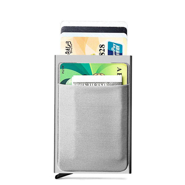 HKM-783955 Aluminum Alloy Automatic Pop-up Card Holder with Anti-theft Design