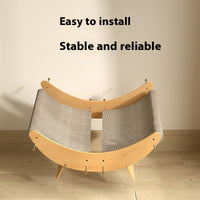 HKM-7839805 Cat House Hammock with Scratching Board and Toy for Cats, Moon Nest Design, Made of High-Density MDF Corrugated Paper