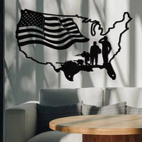 HKM-784019 Creative Black Iron Wall Hanging Decoration for Living Room and Bedroom