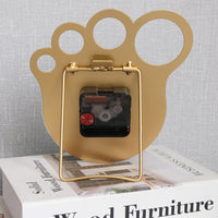 HKM-784147 Modern Nordic Design 6-Inch Iron Desk Clock in Gold with Cartoon Shape