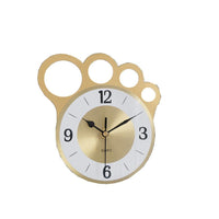 HKM-784147 Modern Nordic Design 6-Inch Iron Desk Clock in Gold with Cartoon Shape