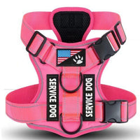 HKM-7841597 Large Dog Tactical Harness Vest with Reflective Nylon Leash - Multiple Colors Available