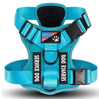 HKM-7841597 Large Dog Tactical Harness Vest with Reflective Nylon Leash - Multiple Colors Available