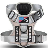 HKM-7841597 Large Dog Tactical Harness Vest with Reflective Nylon Leash - Multiple Colors Available