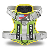 HKM-7841597 Large Dog Tactical Harness Vest with Reflective Nylon Leash - Multiple Colors Available