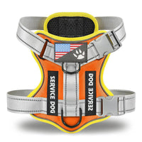 HKM-7841597 Large Dog Tactical Harness Vest with Reflective Nylon Leash - Multiple Colors Available