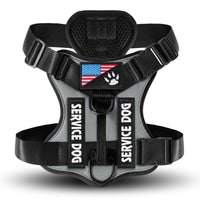 HKM-7841597 Large Dog Tactical Harness Vest with Reflective Nylon Leash - Multiple Colors Available