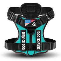 HKM-7841597 Large Dog Tactical Harness Vest with Reflective Nylon Leash - Multiple Colors Available