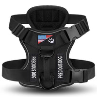HKM-7841597 Large Dog Tactical Harness Vest with Reflective Nylon Leash - Multiple Colors Available